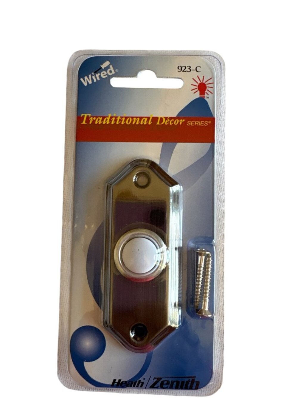 Wired Doorbell Push Button Pewter Finish Lighted 923-C Heath Zenith Home Goods